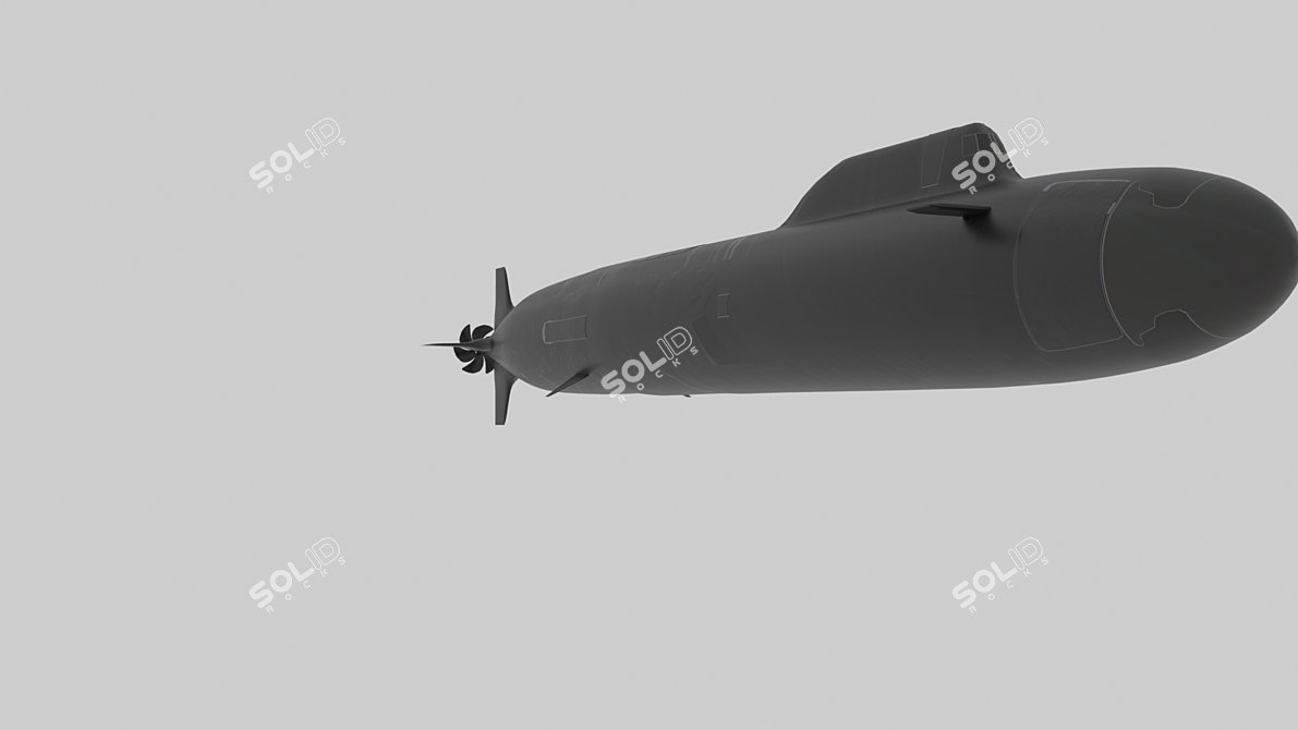 Russian Submarine YASEN 3D Model 3D model image 2