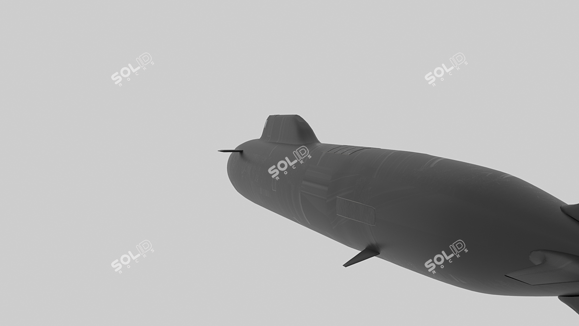 Russian Submarine YASEN 3D Model 3D model image 3