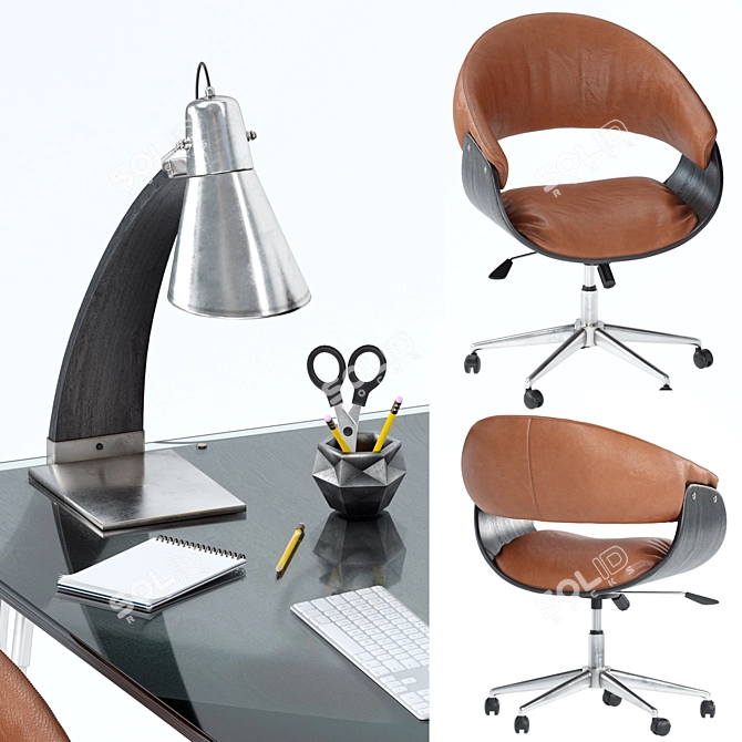 Modern Office Workplace 2015 3D model image 2