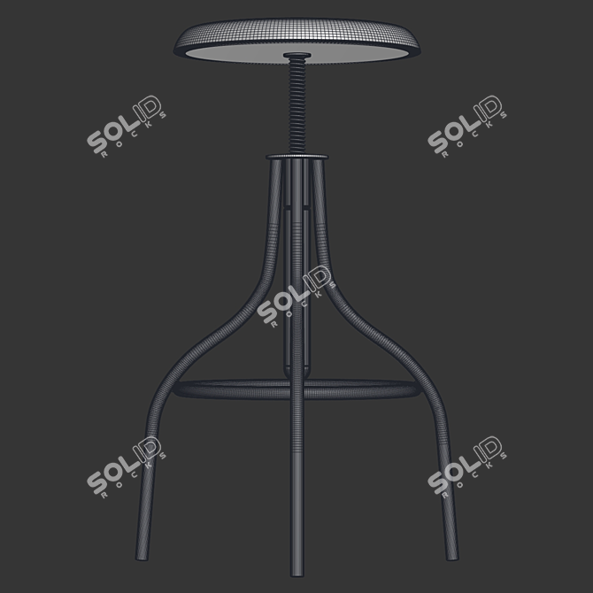 Kave Home Britney Steel Barstool 3D model image 3