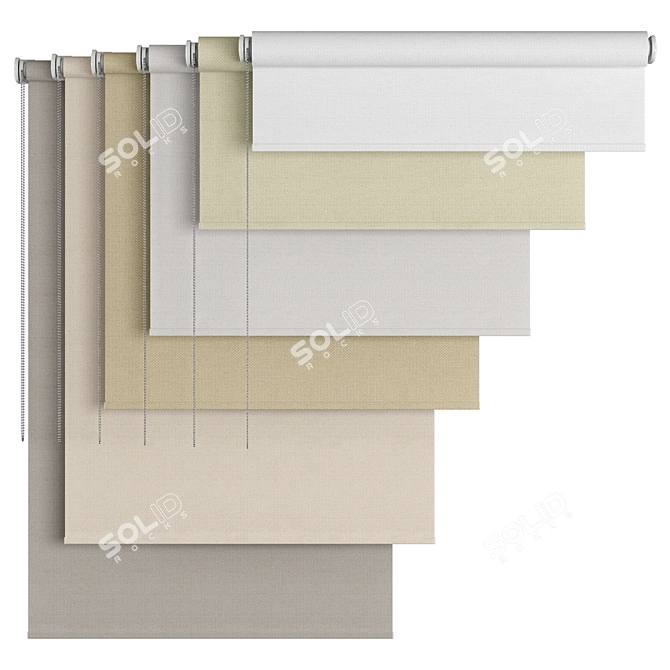 Utopia Roller Blind 27: Customizable Design 3D model image 2