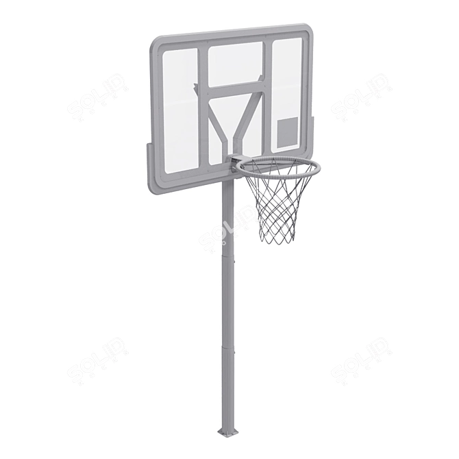 DFC ING44P3 Basketball Rack: Stationary Design 3D model image 4