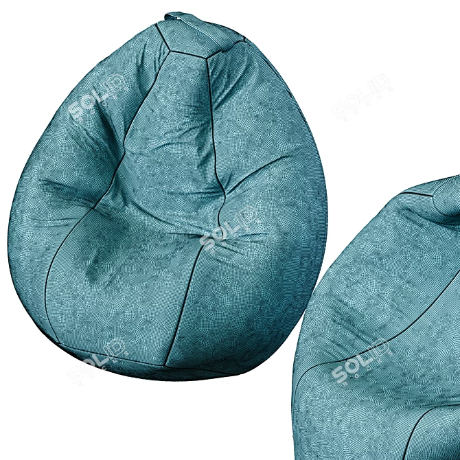 Cozy Bean Bags Set 3D model image 5