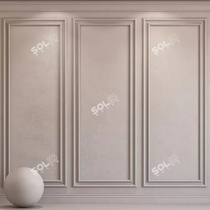 Elegant Molding Plaster 71 3D model image 1