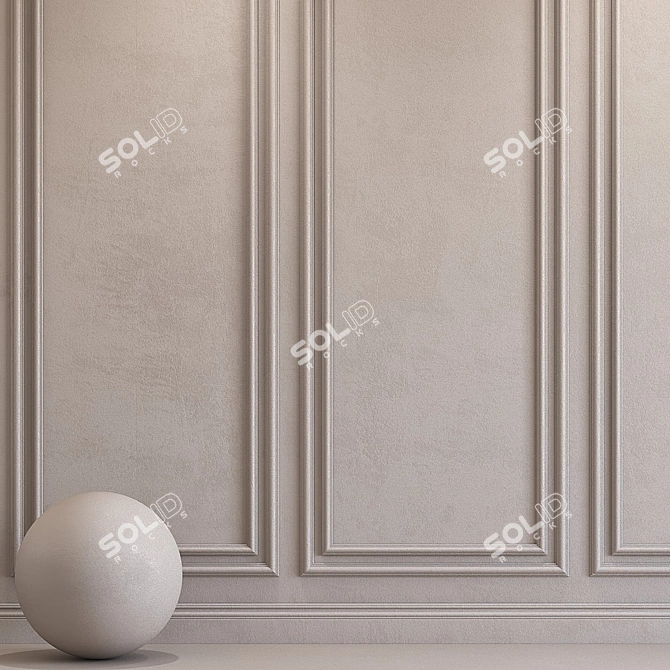 Elegant Molding Plaster 71 3D model image 2