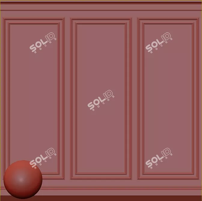 Elegant Molding Plaster 71 3D model image 3