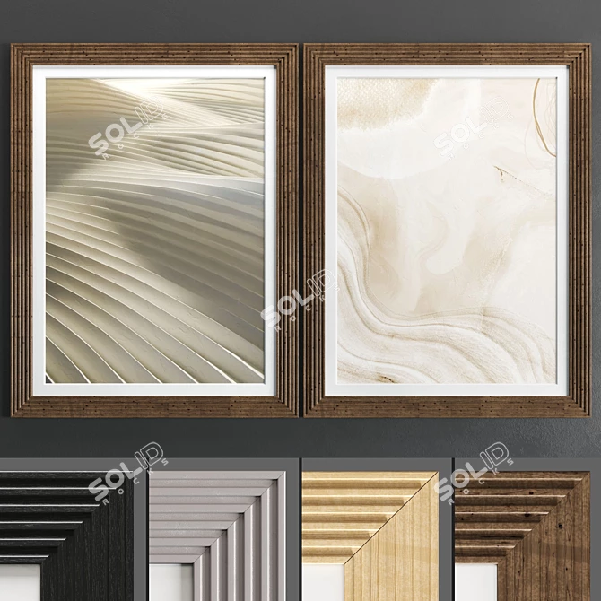 Premium Art Frame Set 3D model image 1