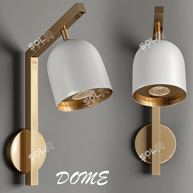 Modern Dome Wall Lamp 3D model image 1