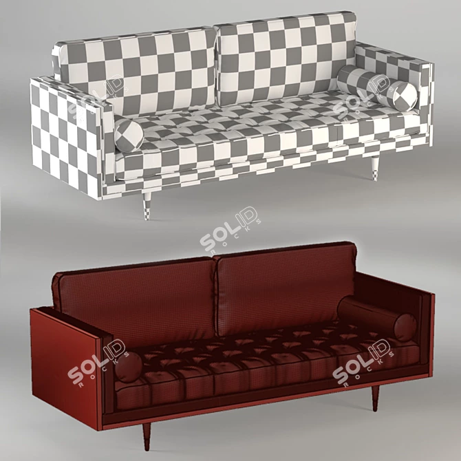 Skandi Fabric Sofa: Modern Elegance for Your Space 3D model image 2