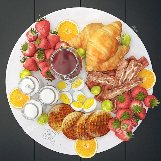 Deluxe Brunch Board 3D model image 1