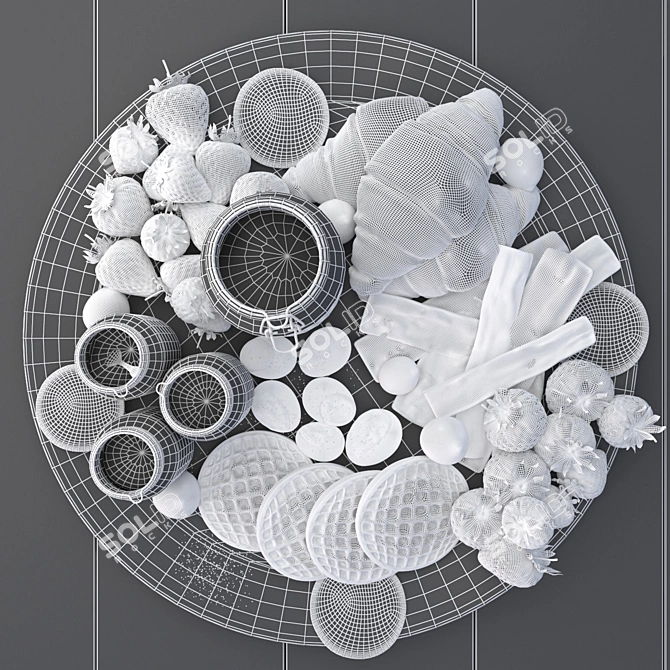 Deluxe Brunch Board 3D model image 3