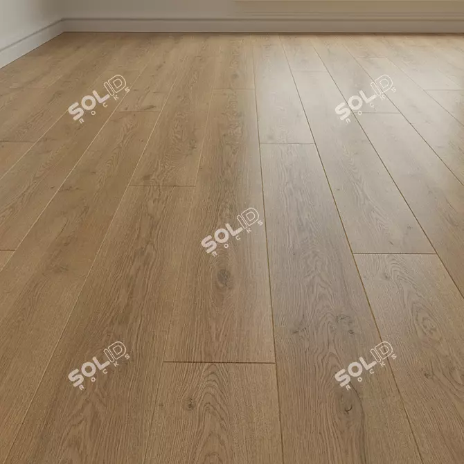 Volume Parquet Flooring. Oak Grave 3D model image 1