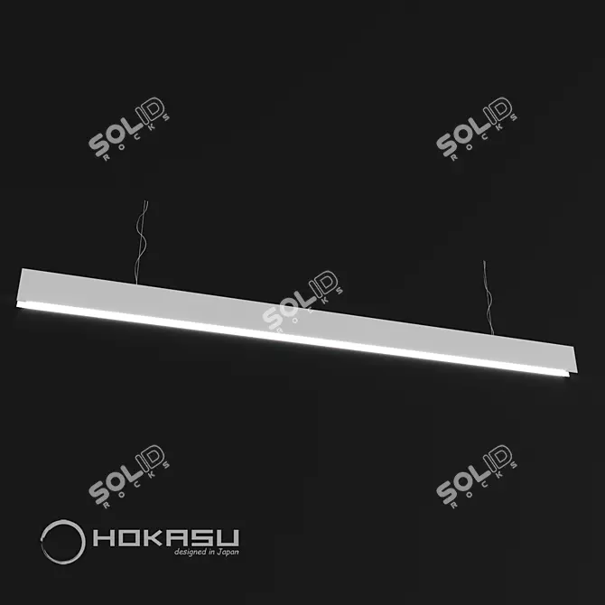 Elegant I-Beam Linear Light 3D model image 3