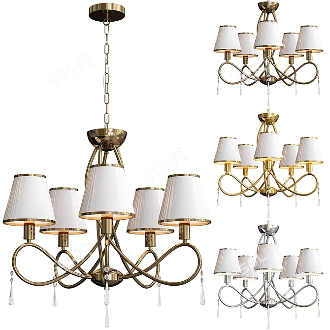 Elegant 5-Light Arte Lamp Logico 3D model image 1