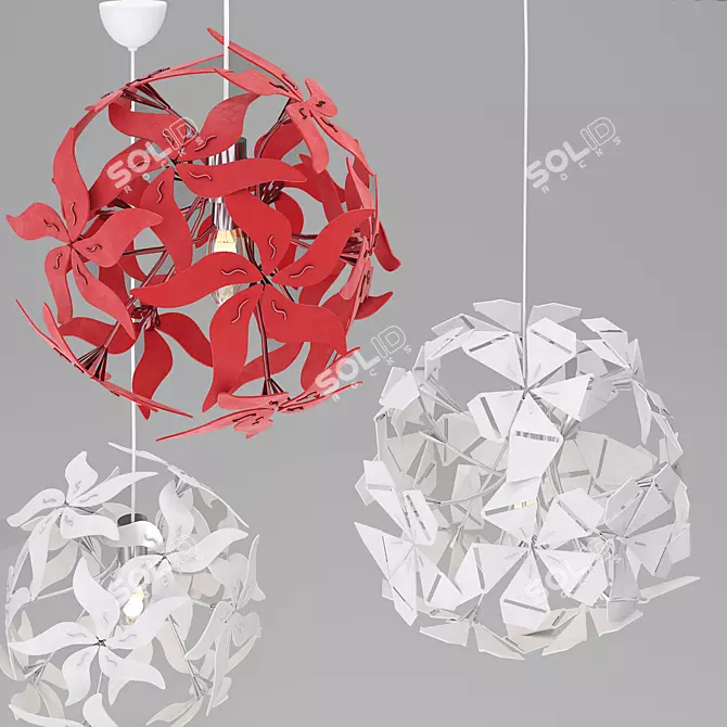 Ramsele Hanging Lamp - Stylish and Versatile Light Fixture 3D model image 1