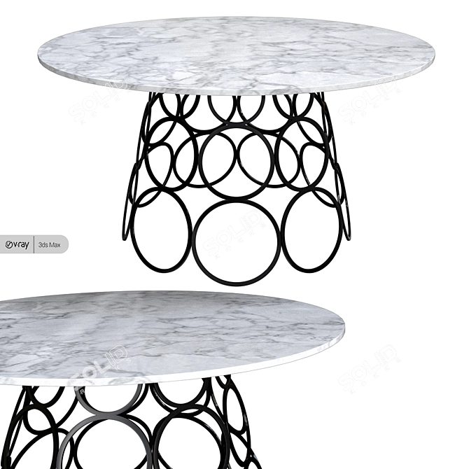 Bonaldo Hulahoop Table - Sleek and Stylish 3D model image 1