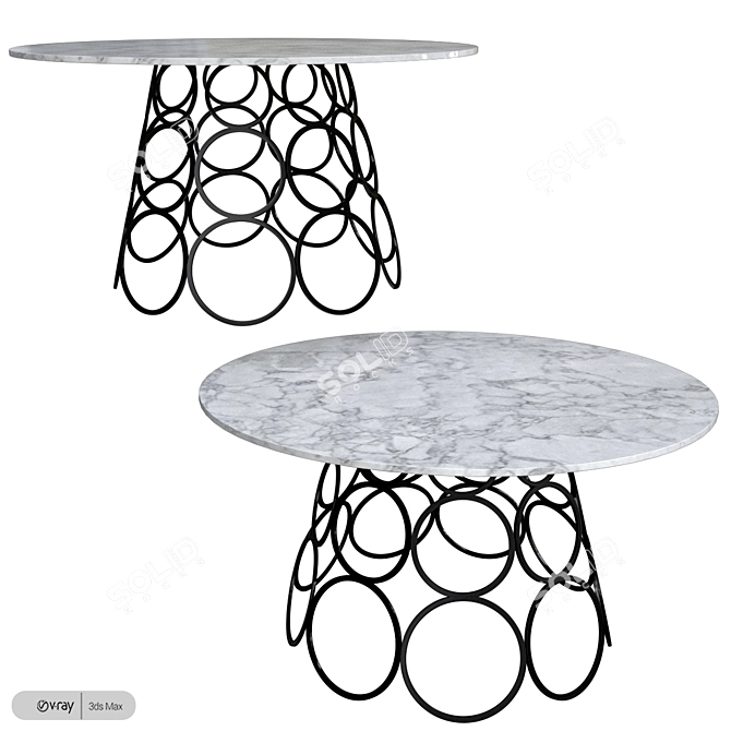 Bonaldo Hulahoop Table - Sleek and Stylish 3D model image 2