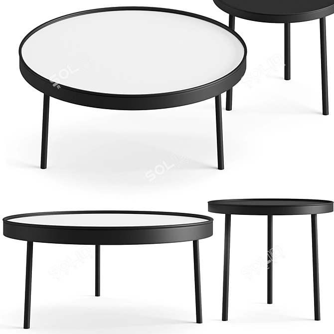 Sleek Northern Coffee Tables 3D model image 1