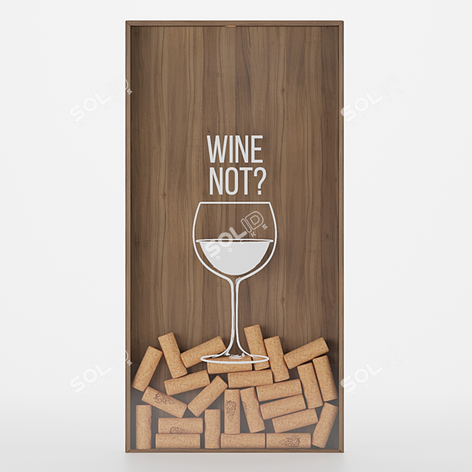 Title: "Whimsical Wine Corks Decor Picture 3D model image 1