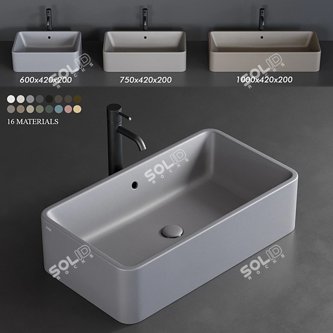 Ceramica Cielo Shui Ceramic Countertop Washbasin 3D model image 1