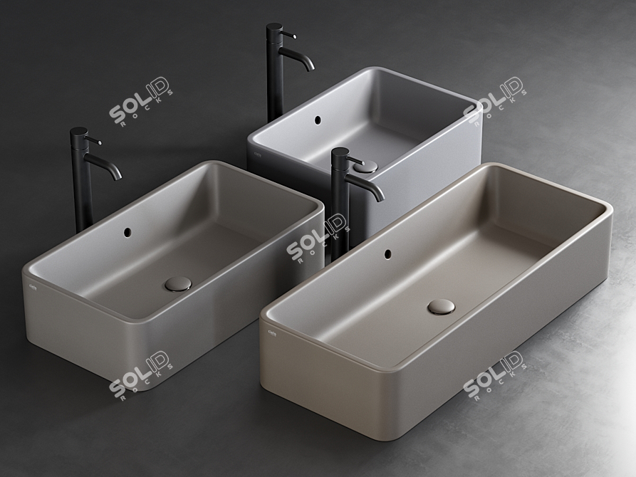 Ceramica Cielo Shui Ceramic Countertop Washbasin 3D model image 2