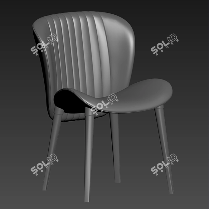 Elegant Petal Chair: Modern Design 3D model image 2