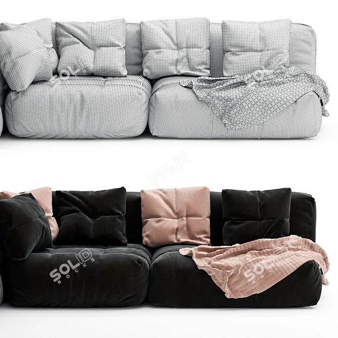 Modular PIXEL Sectional Sofa 3D model image 3