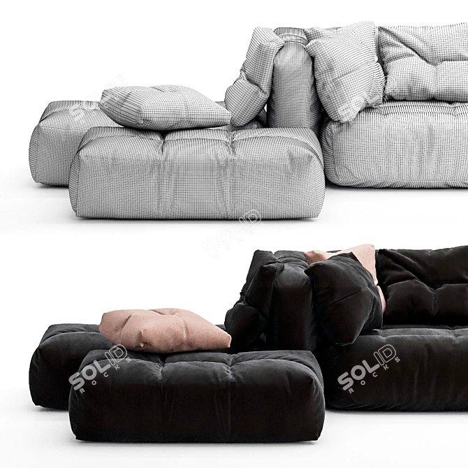 Modular PIXEL Sectional Sofa 3D model image 4