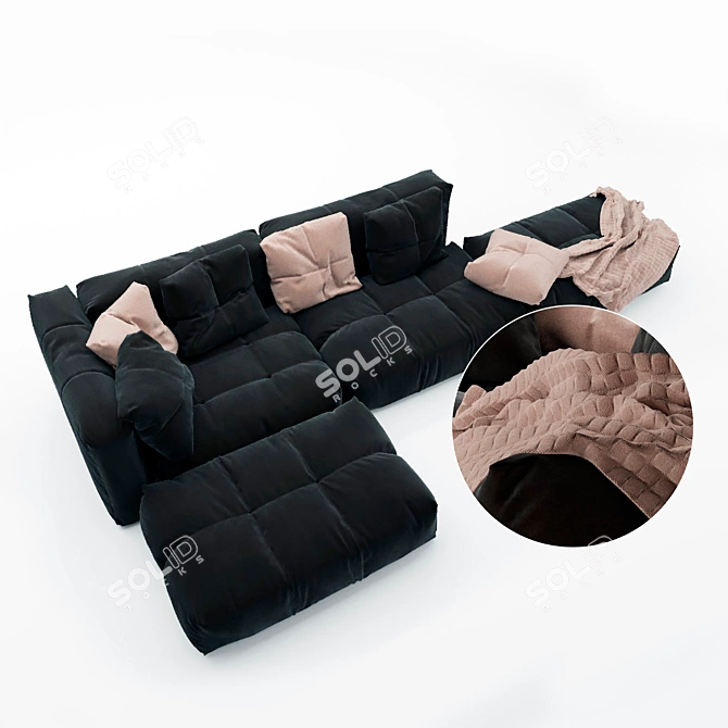 Modular PIXEL Sectional Sofa 3D model image 5