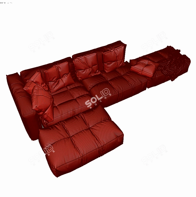 Modular PIXEL Sectional Sofa 3D model image 7