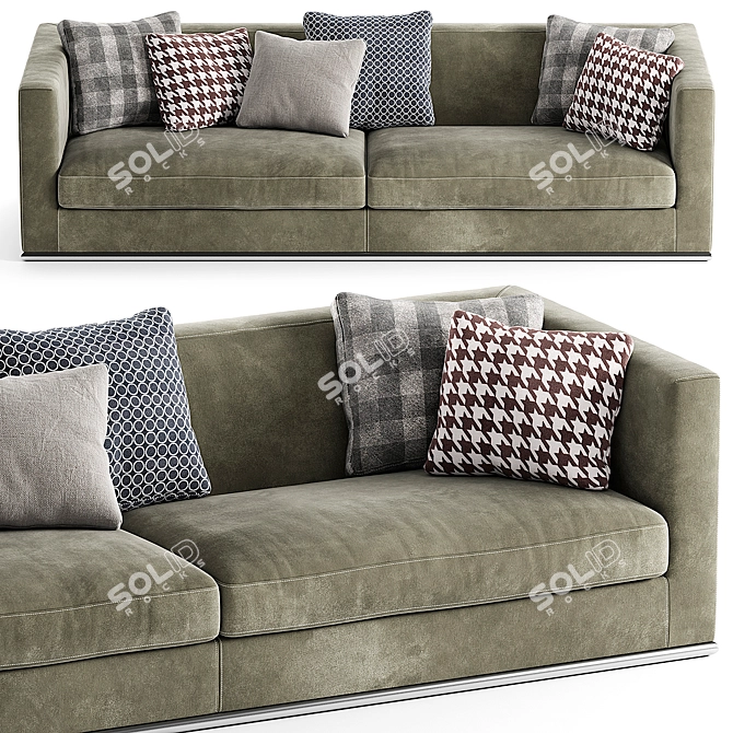 Elegant Bilbao Sofa by Frigerio 3D model image 2