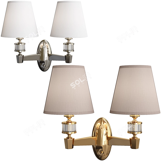 Elegant DelRey 2 Sconce: Modern Lighting Solution 3D model image 1