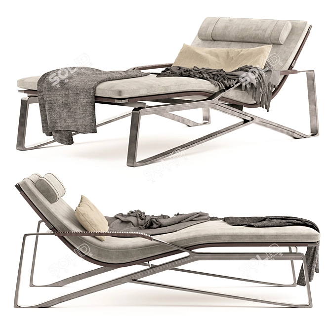 Elegant Moray Chaise: Luxurious Comfort 3D model image 1