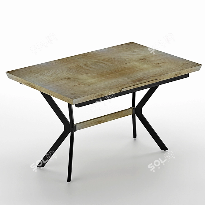 Jerome Extendable Dining Table 3D model image 4