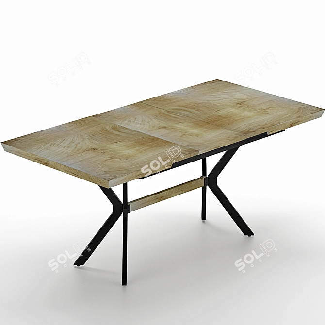 Jerome Extendable Dining Table 3D model image 1