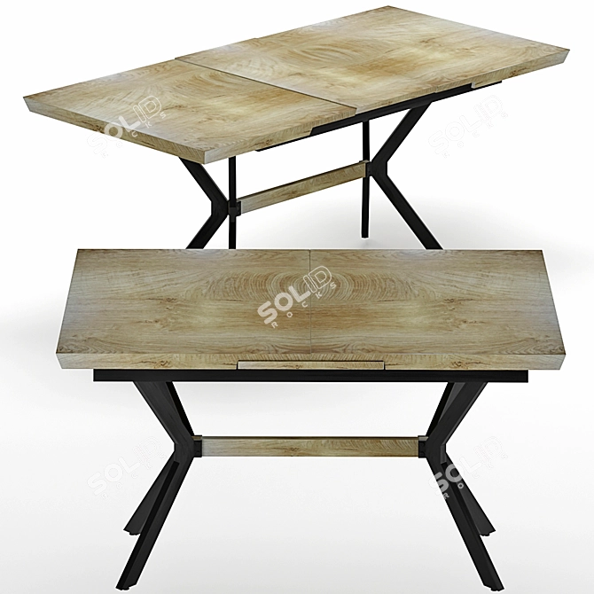 Jerome Extendable Dining Table 3D model image 2