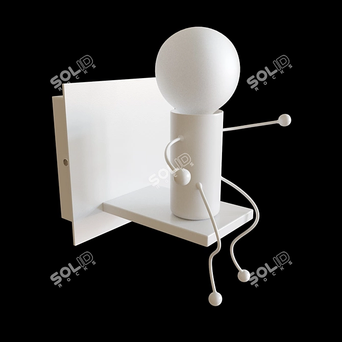 Sleek Veendam Lighting Fixture 3D model image 3