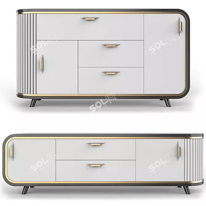 Modern Sideboards: Max 2012, Multiple Sizes 3D model image 1