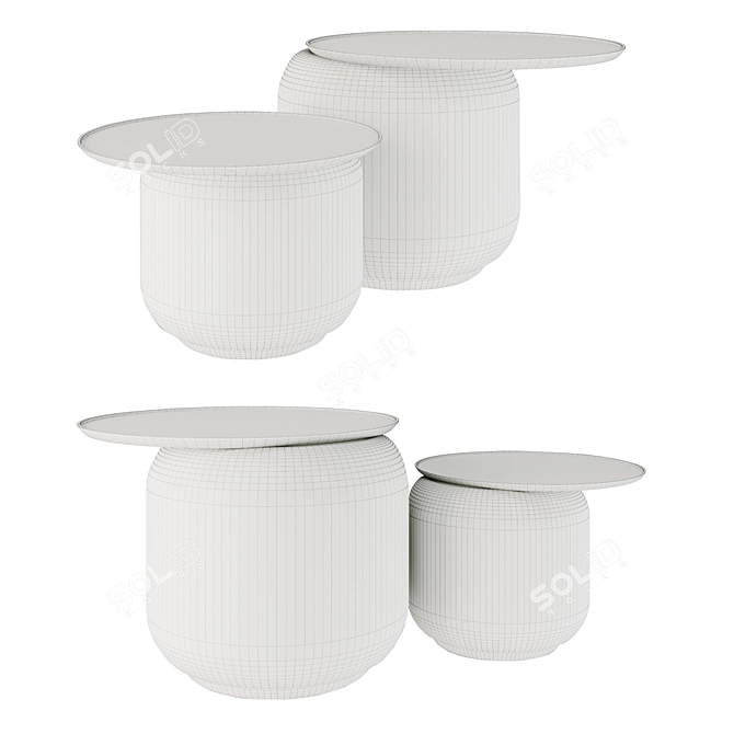 Elegant Harmony: Linteloo's Balanced Tables 3D model image 2