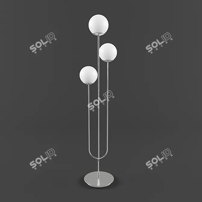 Elegant Chrome Floor Lamp 3D model image 1