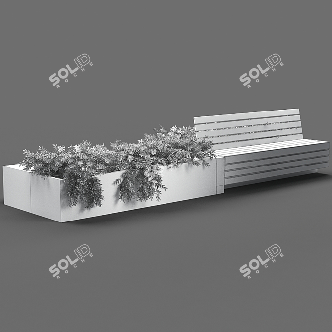 PolyCount 349K Unique Bench 3D model image 3