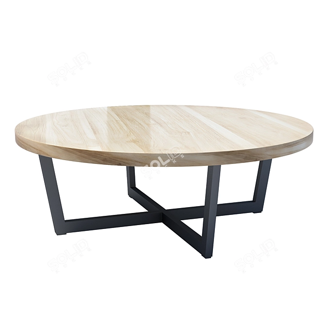 Teak Boba Coffee Table: Stylish Outdoor Living 3D model image 1