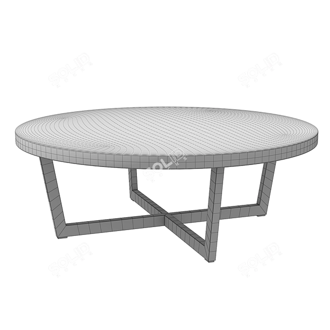 Teak Boba Coffee Table: Stylish Outdoor Living 3D model image 2