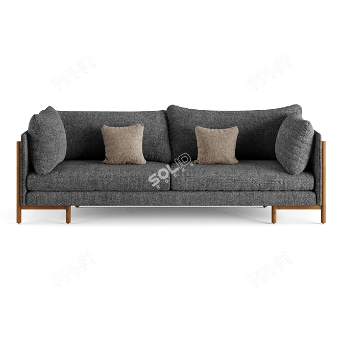 Modern Frame Sofa: Exquisite Craftsmanship from De La Espada 3D model image 2