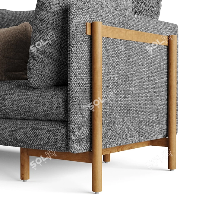 Modern Frame Sofa: Exquisite Craftsmanship from De La Espada 3D model image 4