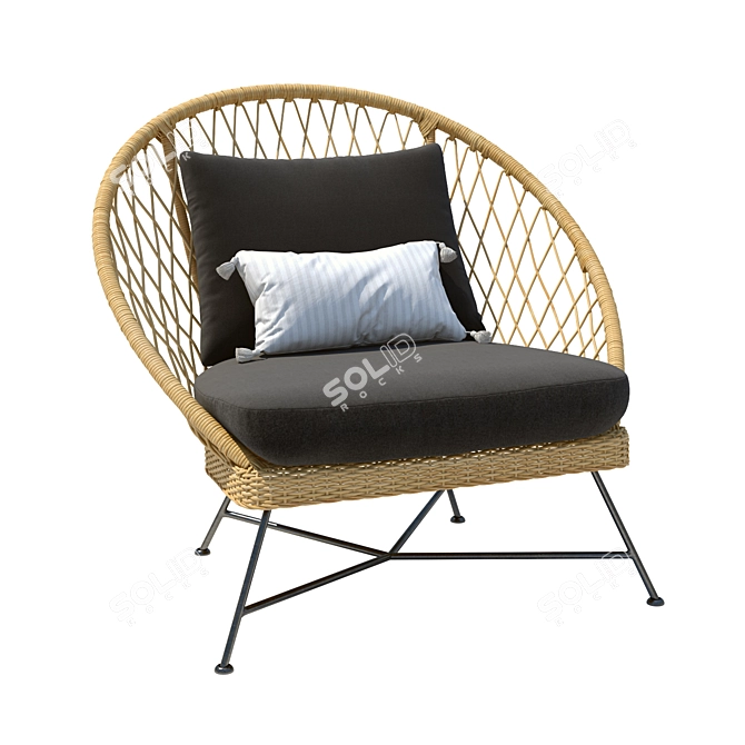 Comfortable Aeri Lounge Chair 3D model image 1