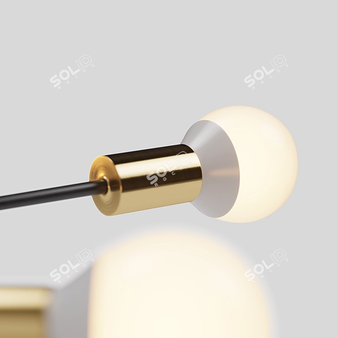 Jetlux Black and Gold Ceiling Light 3D model image 3