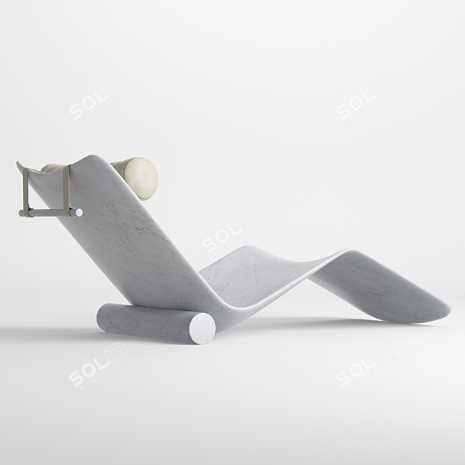 Modern Salvatori Curl Chaise: Sleek and Stylish 3D model image 3