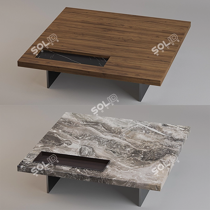 Boteco (Minotti) Coffee Table 120x120x33cm 3D model image 1