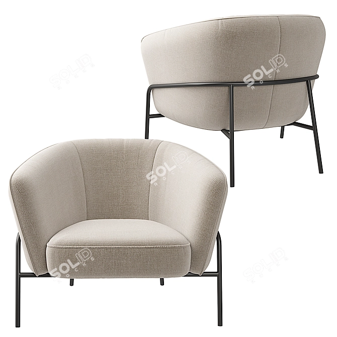 Laika Chair: Stylish and Comfortable 3D model image 2